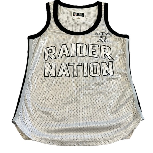 Las Vegas Raiders Womens Basketball Mesh Tank Top “Raider Nation” NFL Apparel XS - Picture 1 of 4
